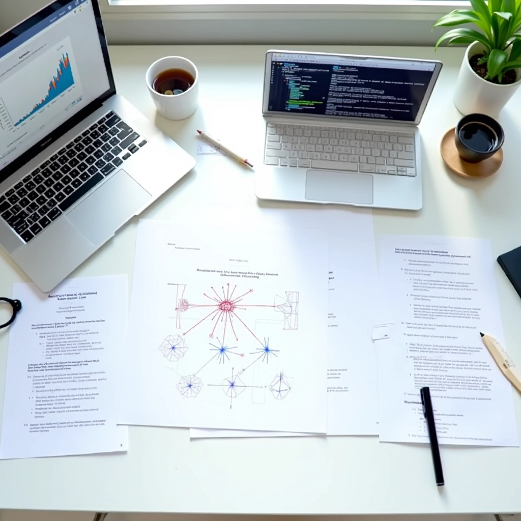 AutonomyLab editorial workspace with research materials, technical documentation, and simulation testing resources
