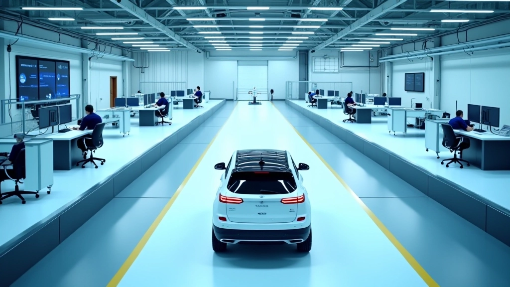 Testing facility with multiple autonomous vehicles undergoing policy gradient training and validation in controlled environment